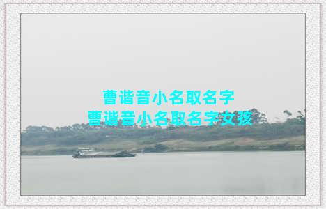 曹谐音小名取名字 曹谐音小名取名字女孩